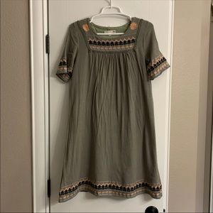 Embroidered Orange Creek Dress